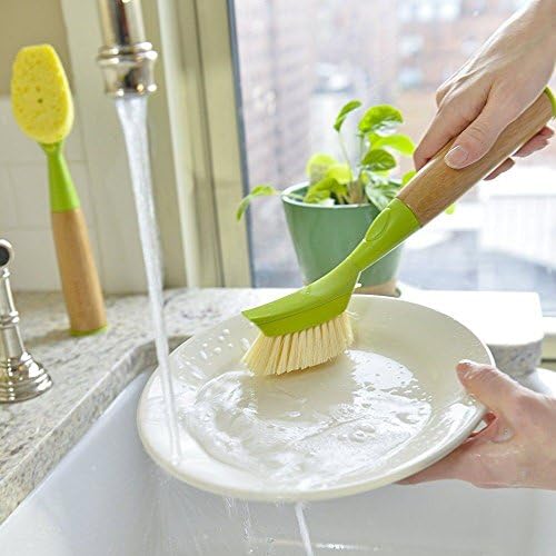 Full Circle Suds Up Soap Dispensing Dish Brush with Bamboo Handle