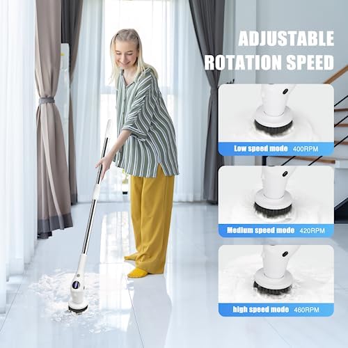 Untovei Cordless Electric Spin Scrubber with 7 Heads