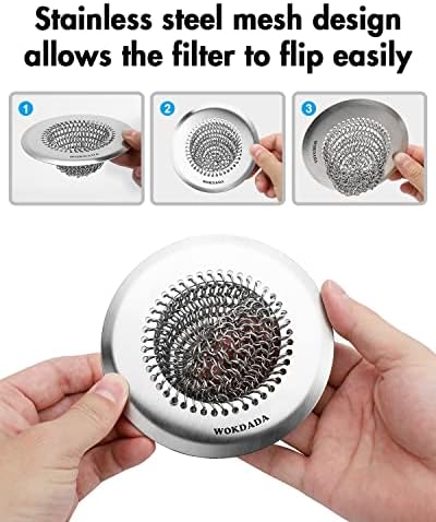 Wokdada Reversible Sink Strainer with 304 Stainless Steel