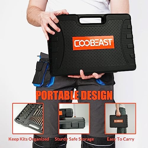 Coobeast 49Pcs Bolt Extractor Set with Left Hand Drill Bit
