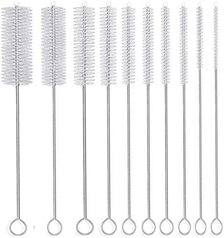 Long Straw Brush Set of 10 with 10 Different Diameters