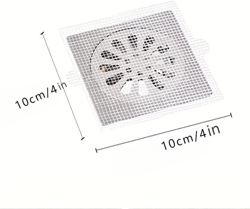Disposable Shower Drain Cover Hair Catcher 4x4 Mesh Stickers 20 PCS