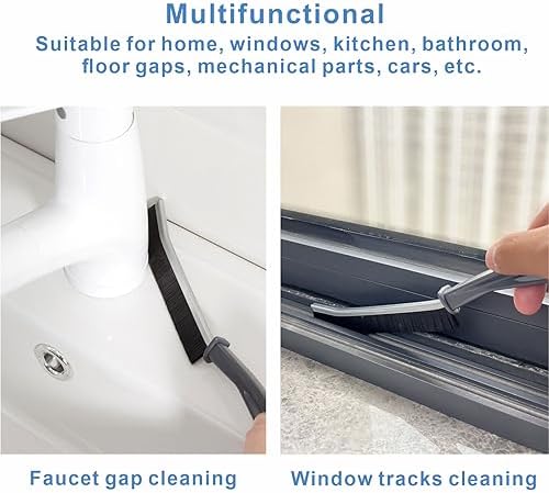 2pcs Hard Bristled Crevice Cleaning Brush for Kitchen Bathroom and Automotive Use