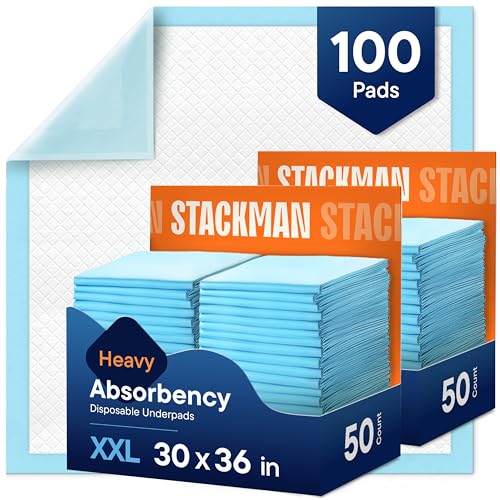 Stack Man Chucks Pads 100-Pack Extra Large Incontinence Underpads