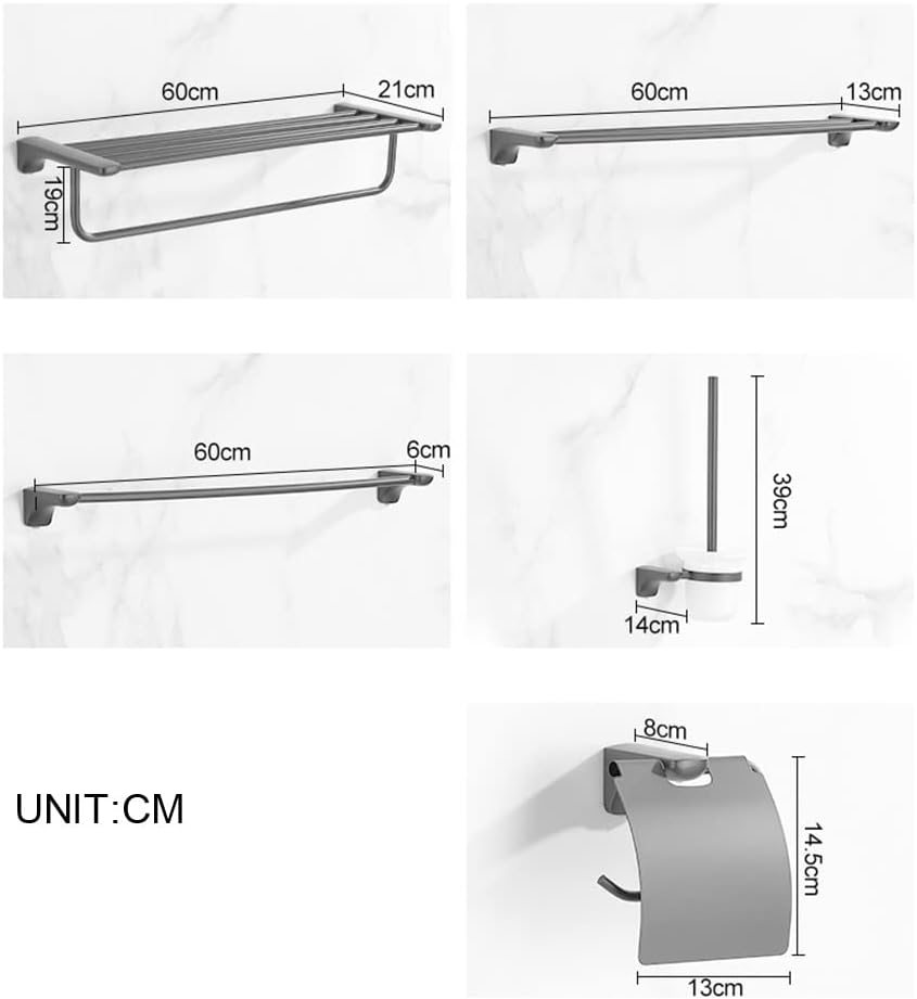 ANNBKA Bathroom Accessory Set with Towel Bar and Toilet Brush