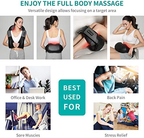 Nekteck Shiatsu Neck and Back Massager with Heat 1