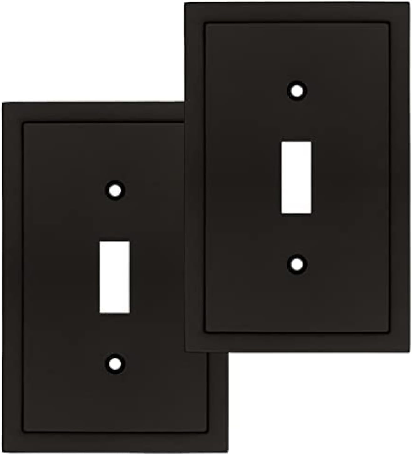 Henne Bery Modern Edge Decorative Wall Plate Matte Black 2PK