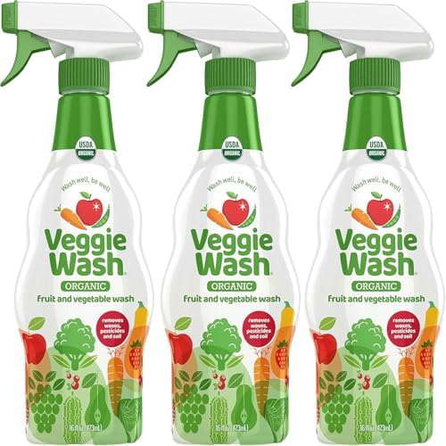 Veggie Wash Organic Fruit and Veggie Cleaner 16 Fl Oz Pack of 3