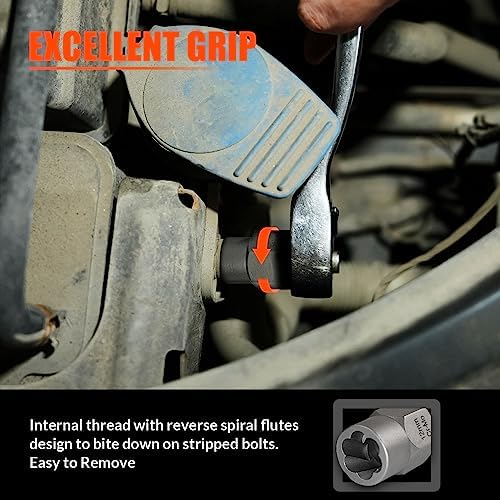 Coobeast 13Pcs Heavy Duty Bolt Extractor Set with 38 Inch Adapter