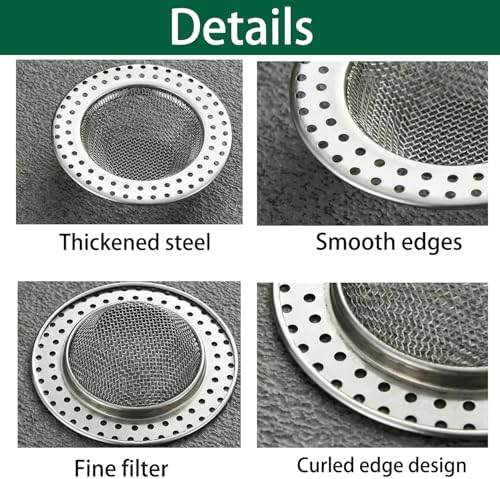 4Every Bathtub Hair Catcher 4PCS Stainless Steel Drain Protector