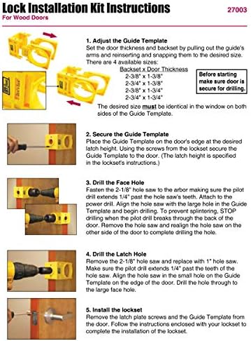 IVY Classic 27003 Carbon Steel Lock Kit with Guide Template