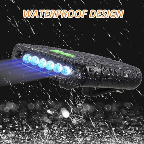 Mudder 2 Piece LED Cap Flashlight Clip with USB Rechargeable