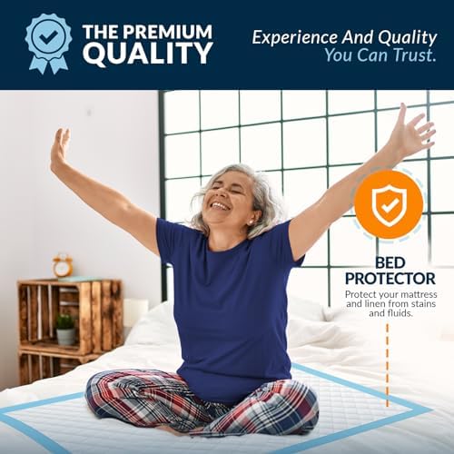 MED PRIDE Disposable Chux Pads 23in x 36in 50 Count BlueWhite