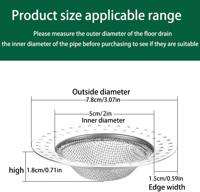 4Every Bathtub Hair Catcher 4PCS Stainless Steel Drain Protector