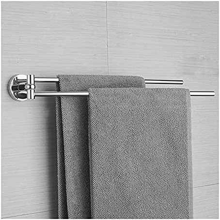 ANNBKA Rotating Towel Bar with Double Ring Holder
