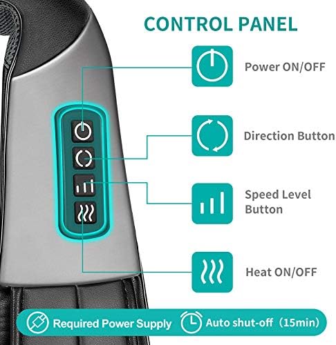 Nekteck Shiatsu Neck and Back Massager with Heat 1