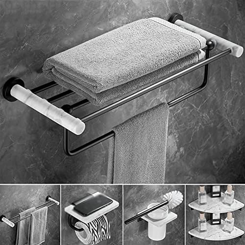 Luxury Natural Marble Towel Rack Set