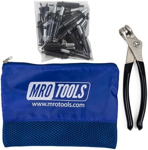 25 532 Standard Cleco Fasteners With Pliers And Carry Bag