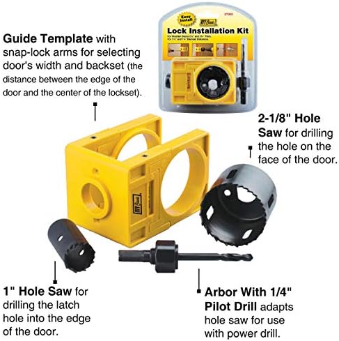 IVY Classic 27003 Carbon Steel Lock Kit with Guide Template