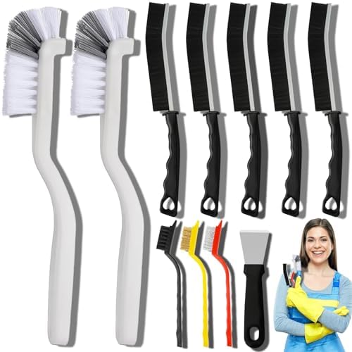 Dfacio 11Pcs Crevice Cleaning Brush Set for Kitchen Bathroom