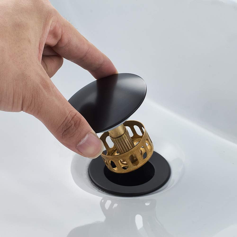 VOTON Matte Black Pop Up Drain Stopper