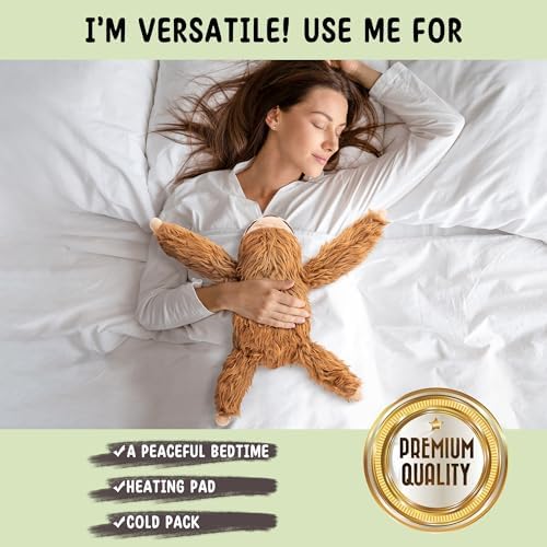 Happy Fuel Sloth Microwavable Heat Pad - 15 lbs Unscented