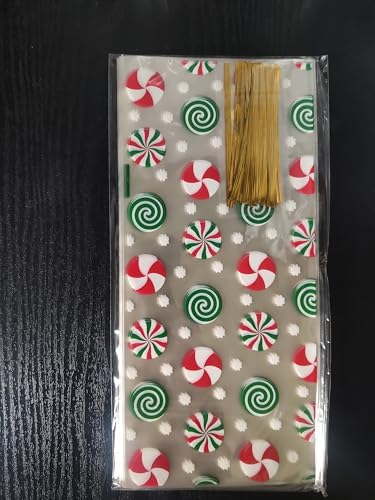 100 Pack Cellophane Treat Bags with Twist Ties
