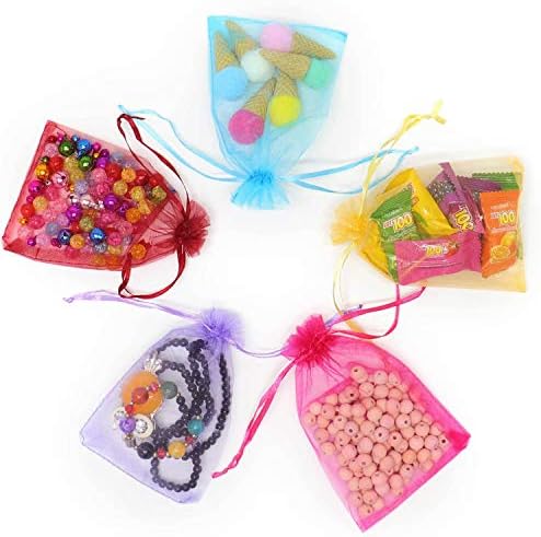 100pc 4x6 Inch Mixed Color Gift Wrap Bags