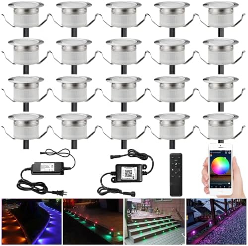 Sumaote 20pcs LED Deck Lights Kit with WiFi Control