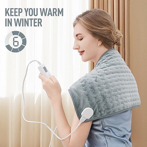 KOT Heating Pad - 6 Heat Settings Auto Shut Off 12x24 Inch