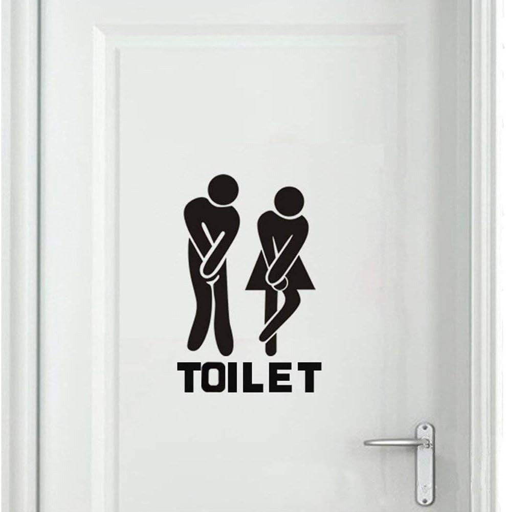 DIY Removable Bathroom WC Sign for Home Decor