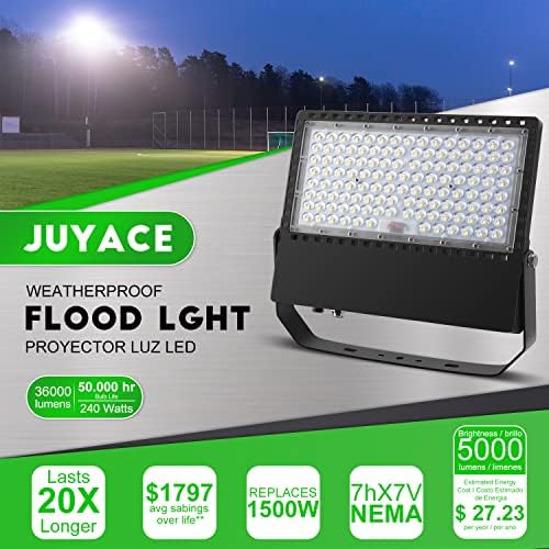 Juyace 36000Lm Super Bright LED Stadium Flood Light