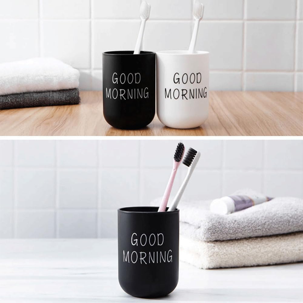 VUULDOO Minimalist Mouthwash Cup 300ml Black White