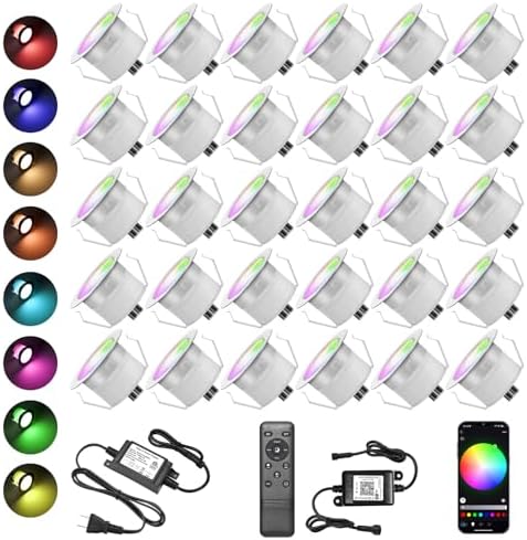 Sumaote Smart LED Deck Light Kit 30 Pack