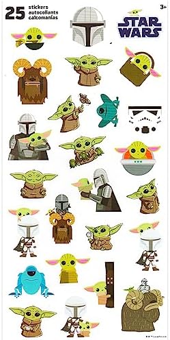 STAR WARS Baby Yoda Bubble Bath Set for Kids with Stickers