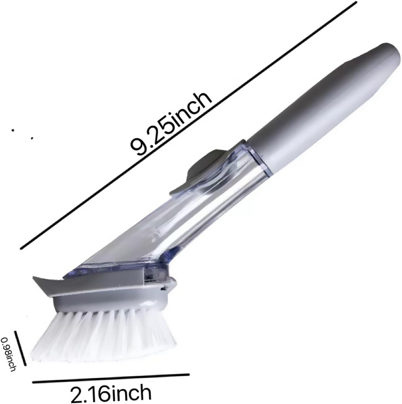 Durable Dishwashing Brush with Soap Dispenser and Long Handle
