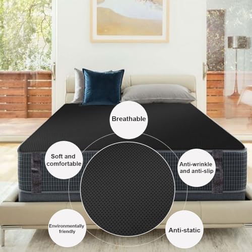 LOSUVERO Grounding Mat for Bed - Breathable Carbon Leatherette
