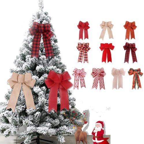 DIY Christmas Bows for Tree Wreath and Gift Wrapping