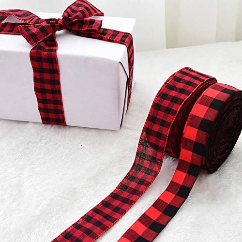 Newrys Christmas Twine Gift Wrap Ribbon 200cm 38cm Plaid Burlap DIY Craft