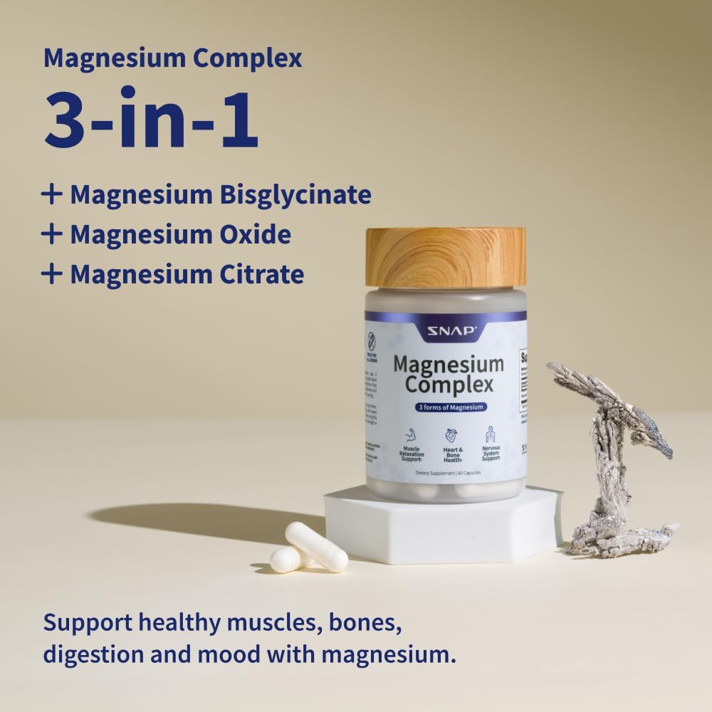 Snap Supplements 3-in-1 Magnesium Complex Capsules