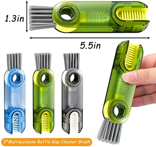 XANGNIER 3 in 1 Multipurpose Bottle Cleaner Brush 3 Pack