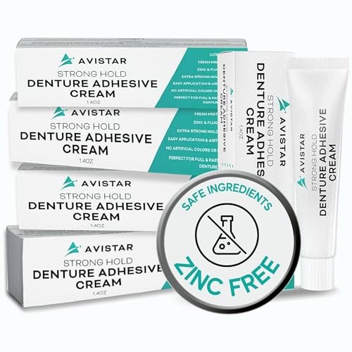 Avistar Extra Strong Denture Adhesive Cream 5 Pack 7 Fl Oz