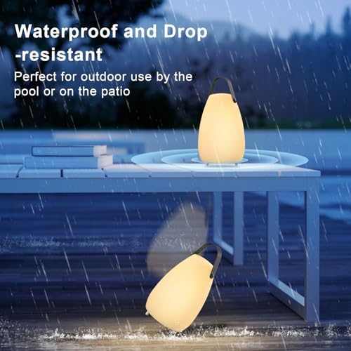 uuffoo Bluetooth Speaker Table Lamp with RGB Lights 2 Pack