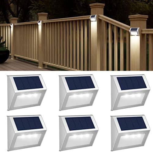 JSOT Outdoor Solar Lights 6 Pack Waterproof Step Lights