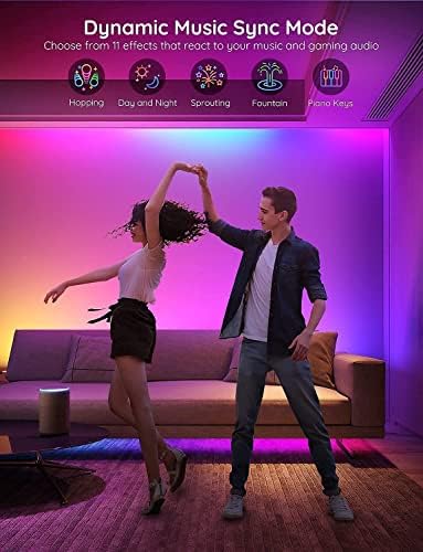 Govee 100ft RGBIC LED Strip Lights with Alexa and Google Assistant Control