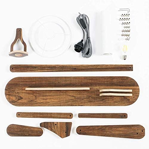 HROOME Cool Teak Floor Lamp with LED Bulb 1