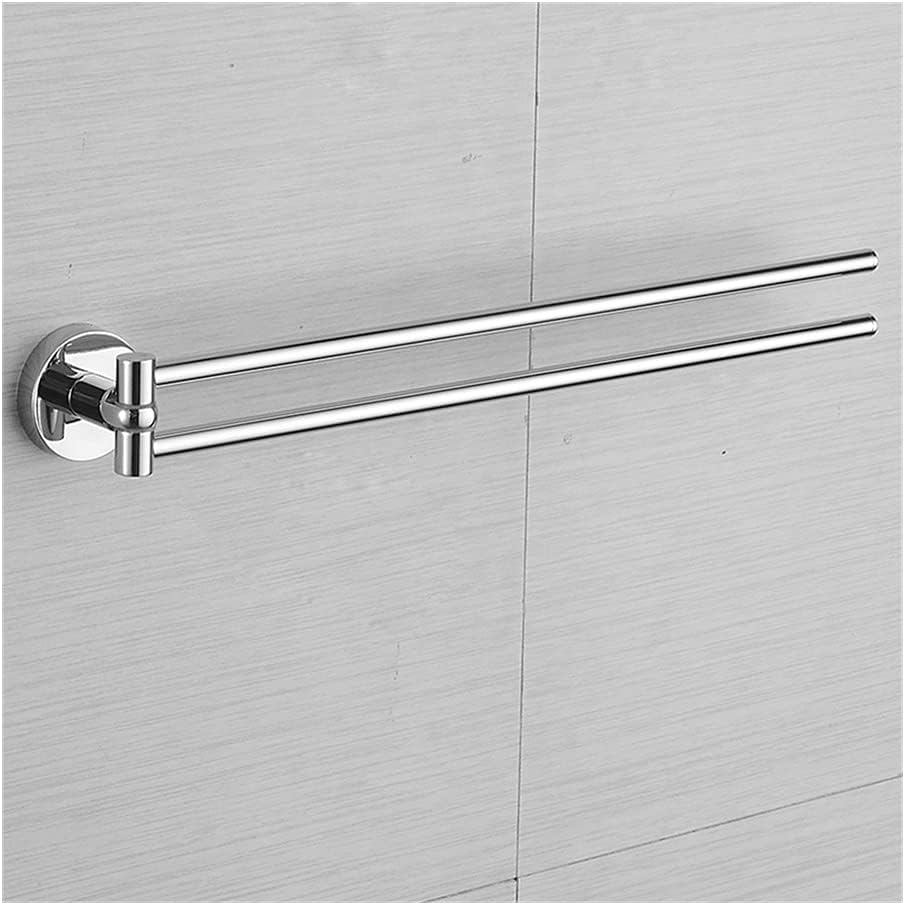 ANNBKA Rotating Towel Bar with Double Ring Holder