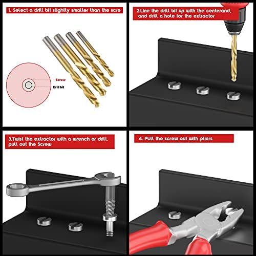 14 Piece Screw Extractor Set with Left Hand Drill Bits