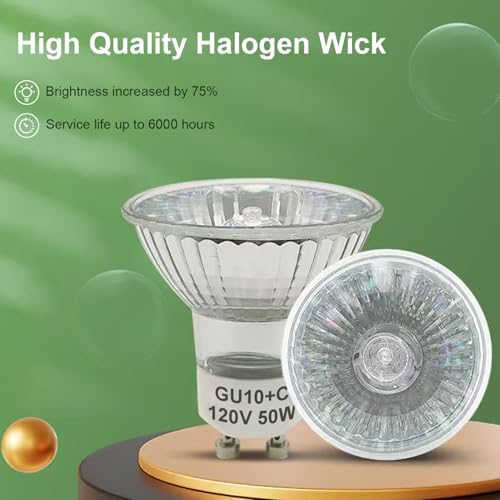 SerBion GU10 50W Halogen Bulbs Warm White 2700K Pack of 6