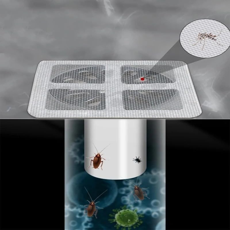 Disposable Shower Drain Cover Hair Catcher 4x4 Mesh Stickers 20 PCS